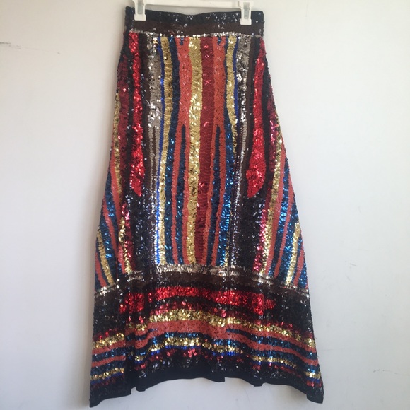 Zara multicolored sequin midi skirt - Picture 6 of 8